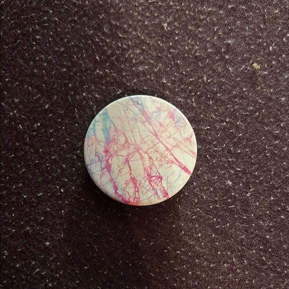 Pink and Blue Marble Pattern Button - Picture 1 of 1